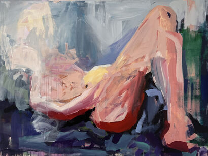 OBJECTIVATION ENDS HERE - a Paint Artowrk by Anja Edelmann